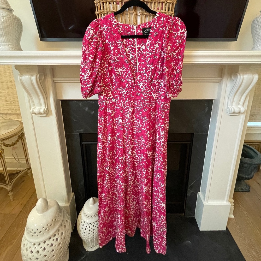 J Crew Collection Pink Midi Dress